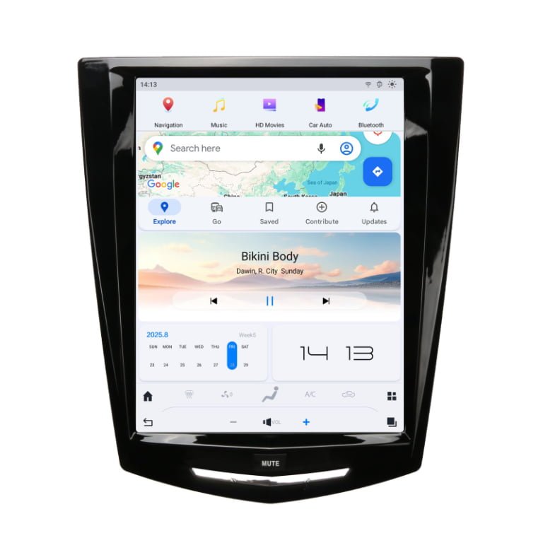 Tesla style vertical screen Android car stereo for Cadillac ATS ATSL CTS SRX XTS 13-18