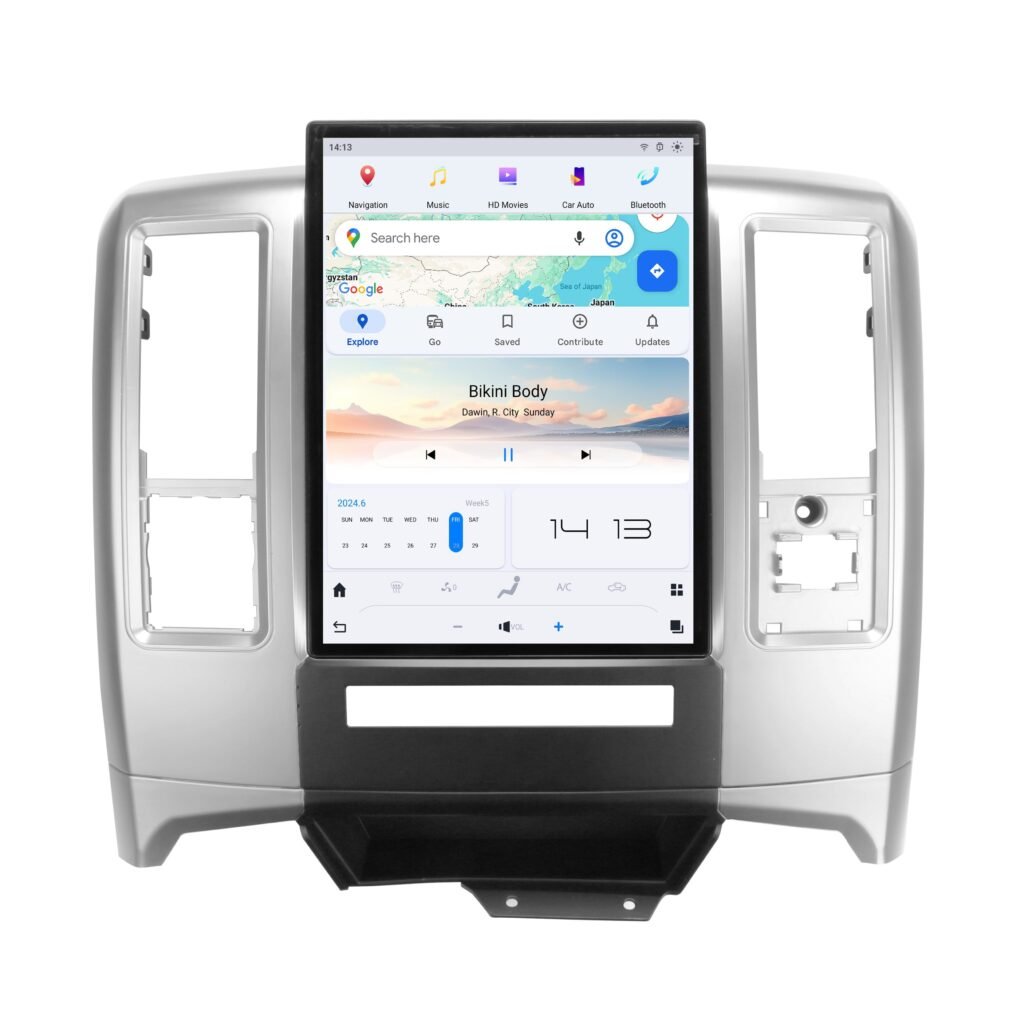 Tesla Android 13 13.8″ Car Radio GPS Navigation For Dodge RAM 2009-2012 Car Multimedia Stereo Player Car Video