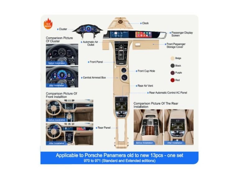Porsche Panamera 970 2010-2017 Interior Upgrade Accessories as 971
