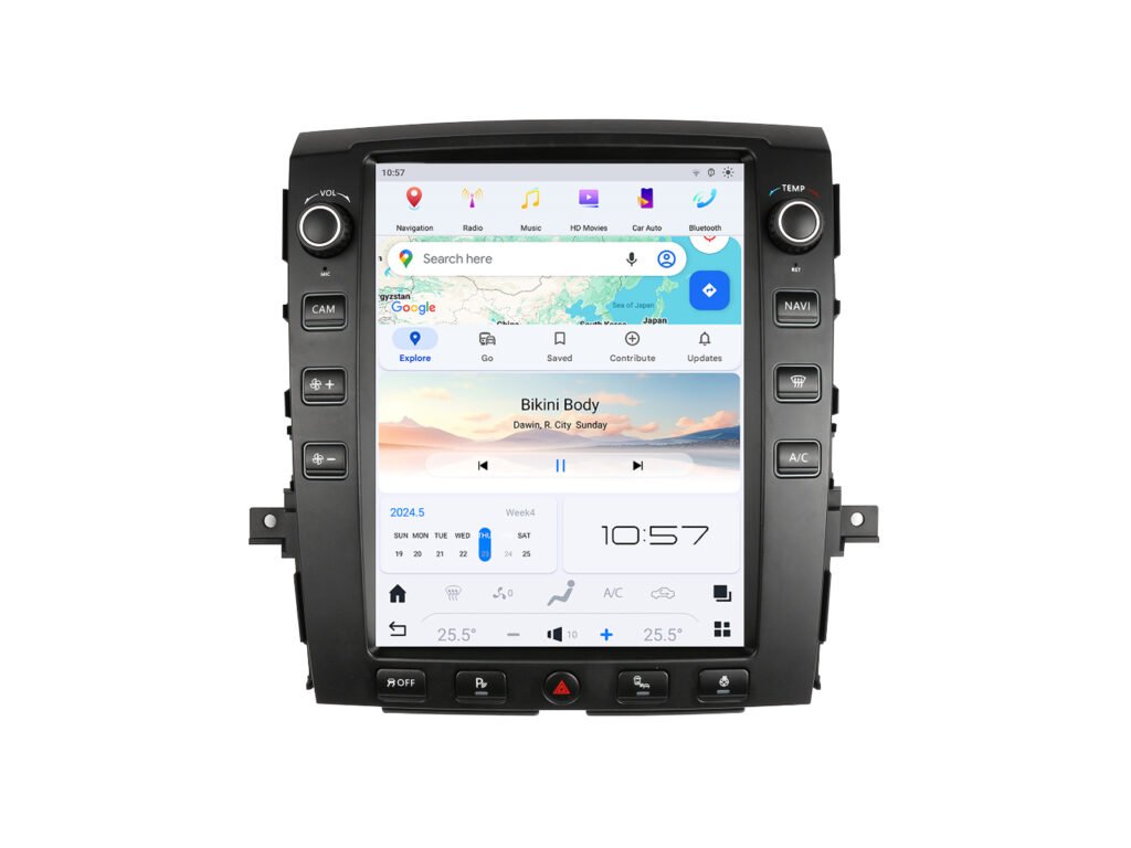 13 Inch Tesla Style Vertical Touchscreen Car Radio for Nissan Titan 2020-2024 Android 13 Navigation GPS with carplay
