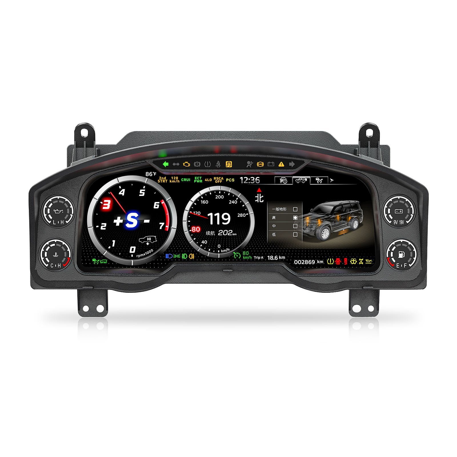 Digital Instrument Cluster for Toyota Land Cruiser 2008-2015 image 2