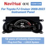 Navihua New Design for Toyota FJ Cruiser 08-23 Car Digital Cluster LCD Dashboard Linux System Auto Speedometer Virtual Cockpit thumbnail
