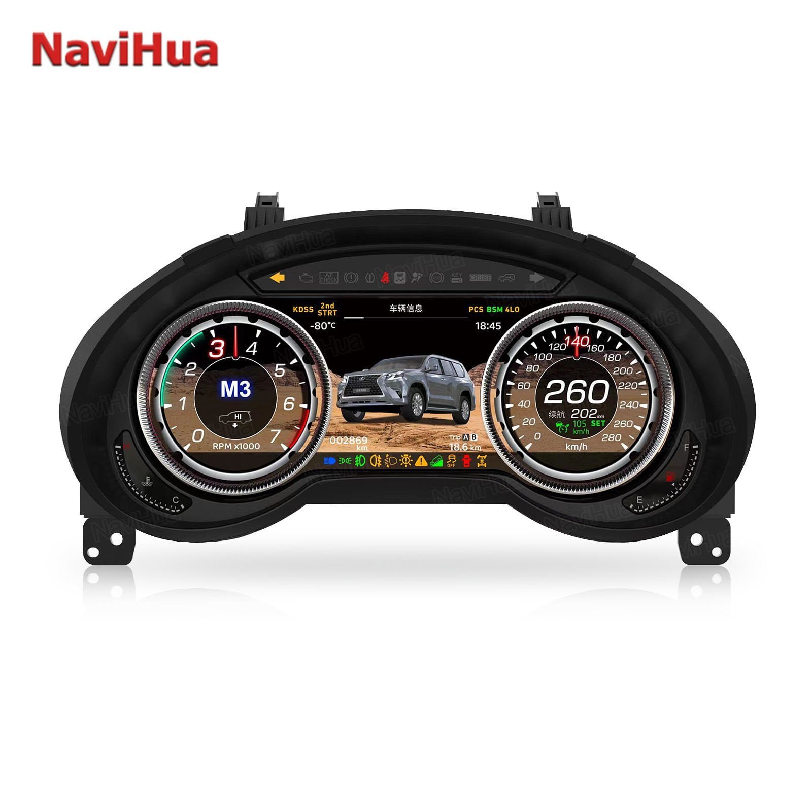 Digital Instrument Cluster for Lexus GX 2009 image 2