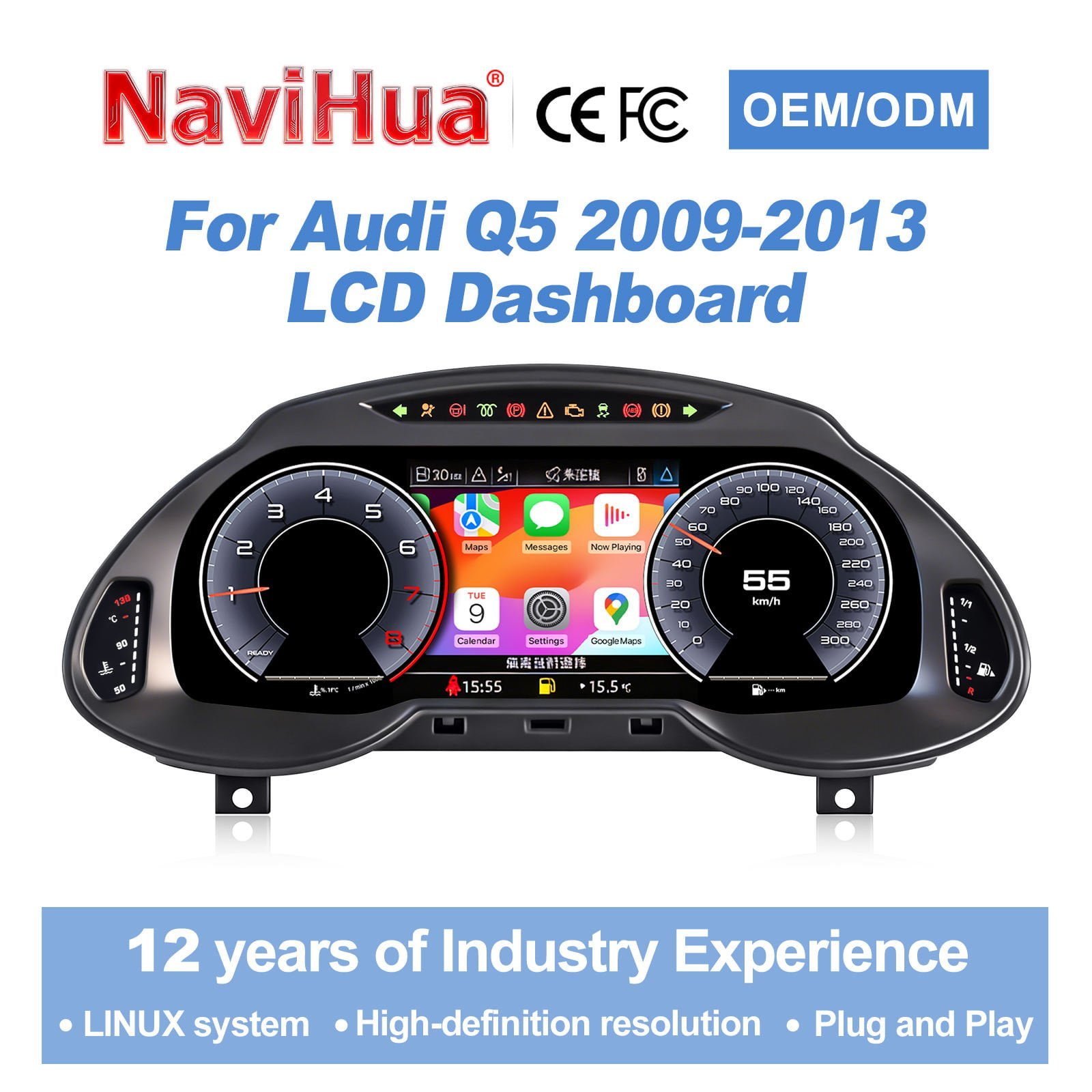 Digital Instrument Cluster for Audi Q5 2009-2013 image 2
