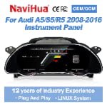 Navihua Car Upgrade LCD Instrument for Audi A5/S5/R5 2009-2016 Linux System Auto Speedometer Car Digital Cluster Virtual Cockpit thumbnail