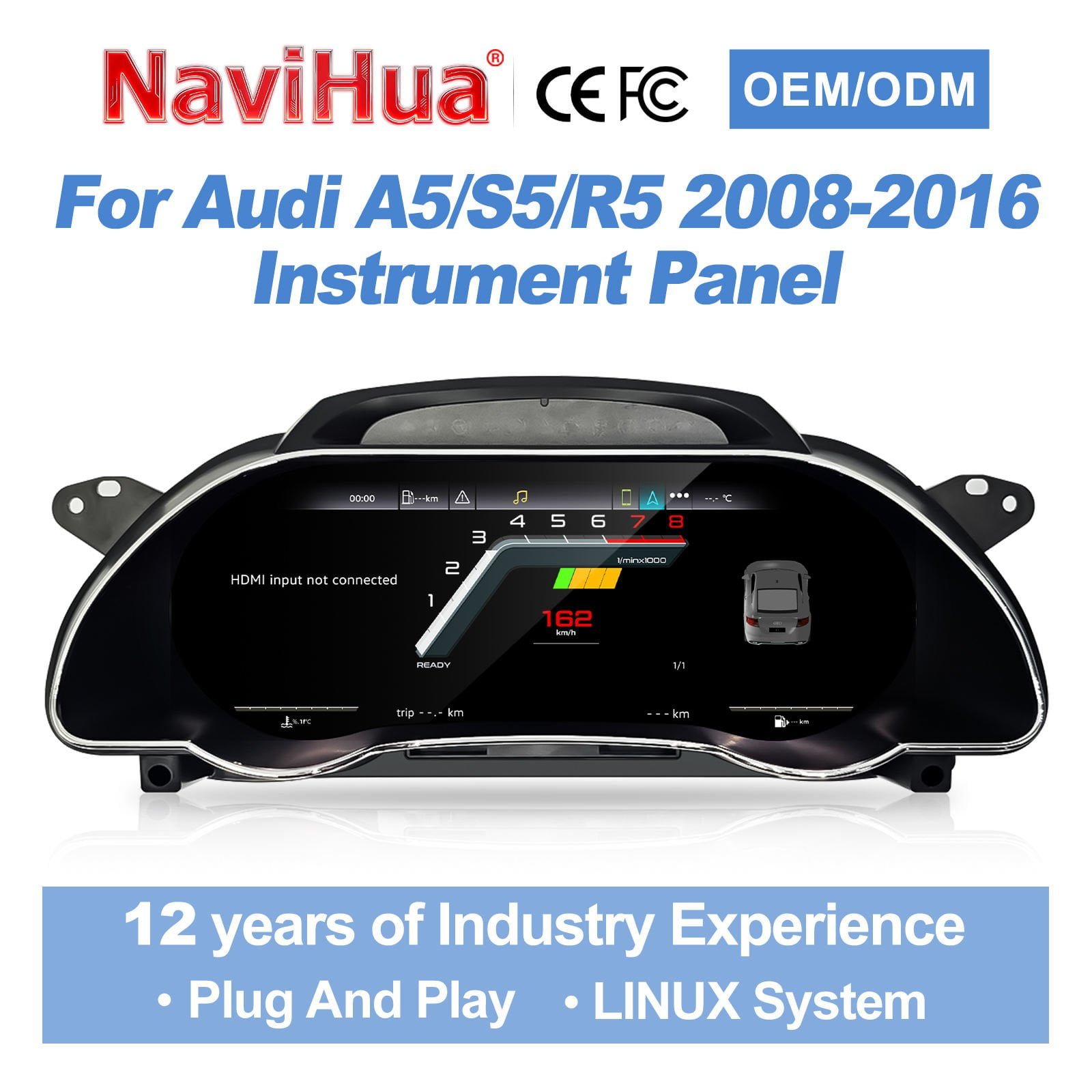 Digital Instrument Cluster for Audi A4 A5 A5 S5 2009-2016 image 2