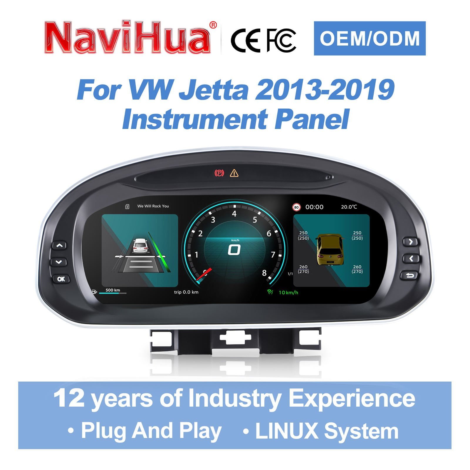Digital Instrument Cluster for Volkswagen Jetta 2013 image 2