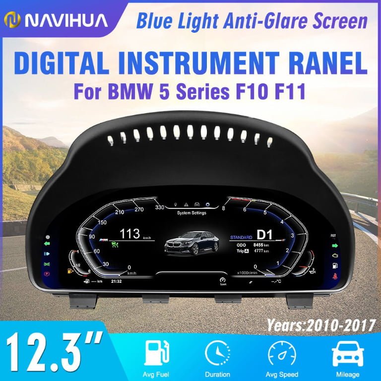12.3-inch Digital Instrument Cluster for BMW 5 Series F10 F11 F18