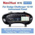 Navihua Premium Digital Cluster LCD Speedometer Wireless CarPlay Auto Dashboard Upgrade for Dodge Challenger 2012-2018 thumbnail