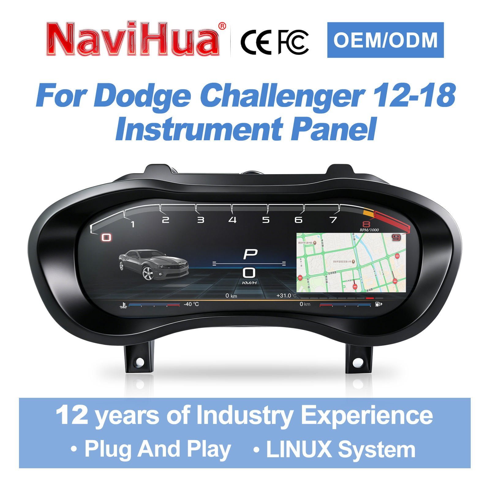 Digital Instrument Cluster for Dodge Challenger 2012-2018 image 2