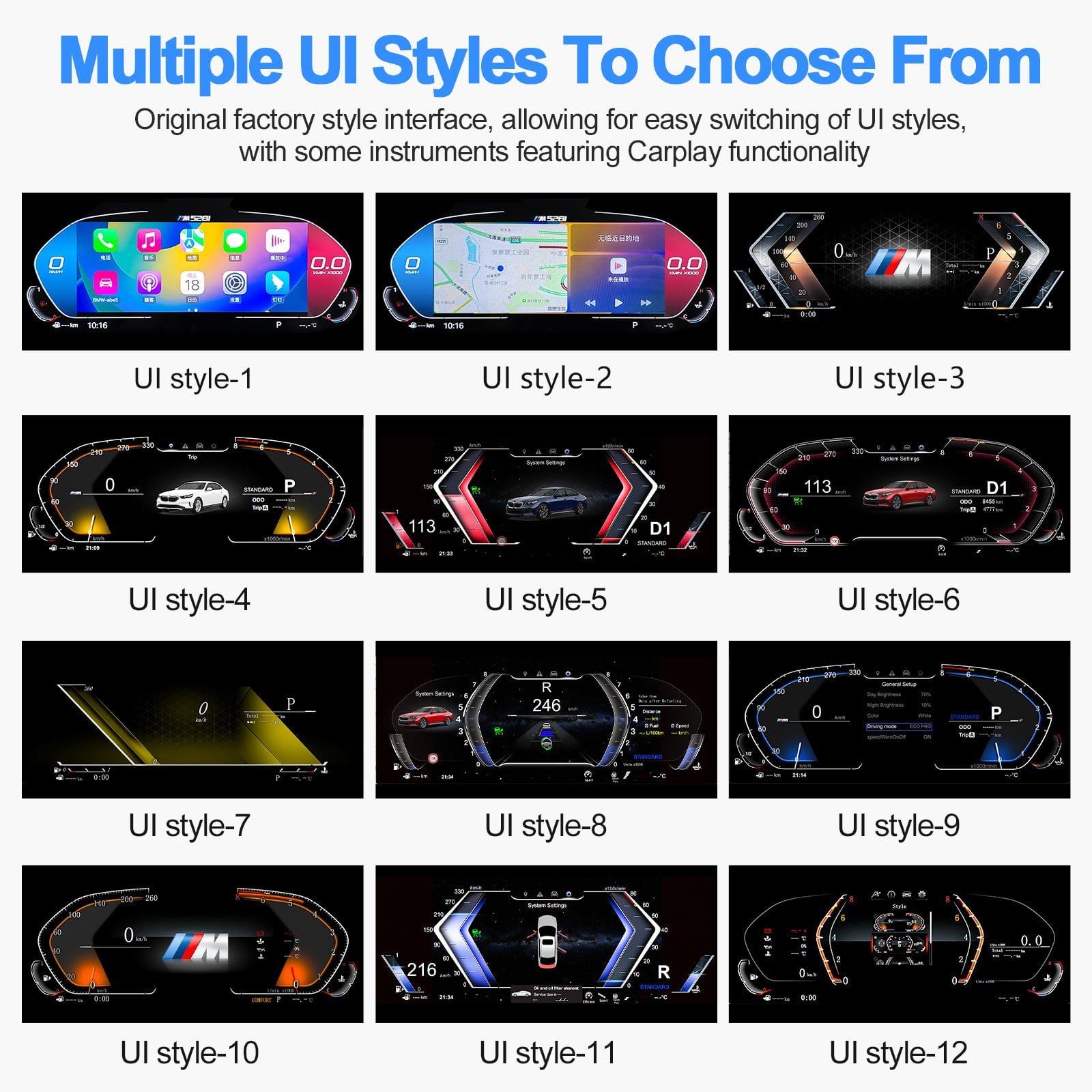 12.3-inch Digital Instrument Cluster for BMW 5 Series F10 F11 F18 image 4