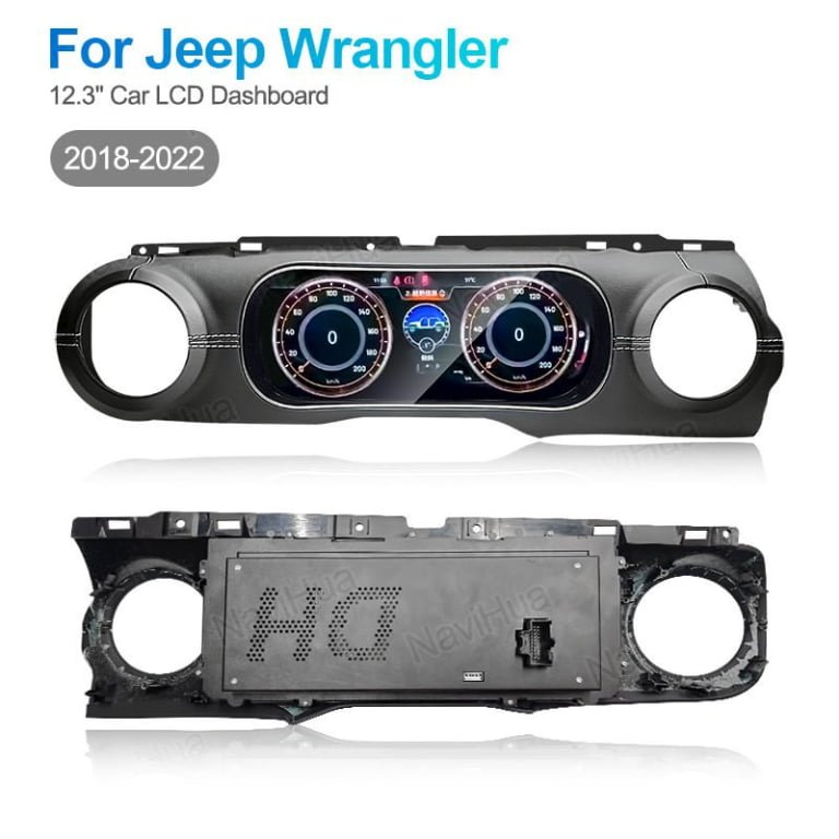 NaviHua New Arrival for Jeep Wrangler 2018-2022 Linux System LCD Dashboard Speedometer Digital Cluster Instrument Accessories
