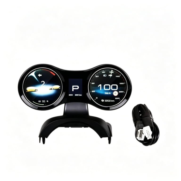 NAVIHUA Mini Car Water Temperature Gauge LCD Speedometer Digital Odometer Tachometer Multifunction Dashboard