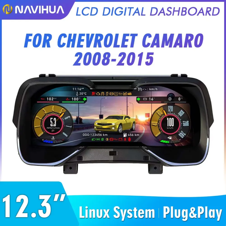 NaviHua New Car Digital Cluster LCD Dashboard Automotive Speedometer for Chevrolet Camaro 2008 2015 Upgrade Cockpit Meter