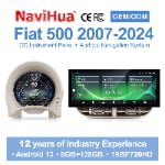 Upgrade Multimedia Auto GPS for Fiat 500 2007-2024 Navigation Carplay Stereo LCD Dashboard Speedometer Digital Sport Dashboard thumbnail