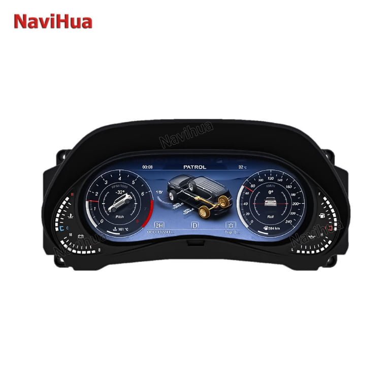 Navihua LCD Dashboard Linux System Virtual Cockpit Digital Cluster LCD Instrument Auto Meter for Nissan Patrol Y62 2008 2022
