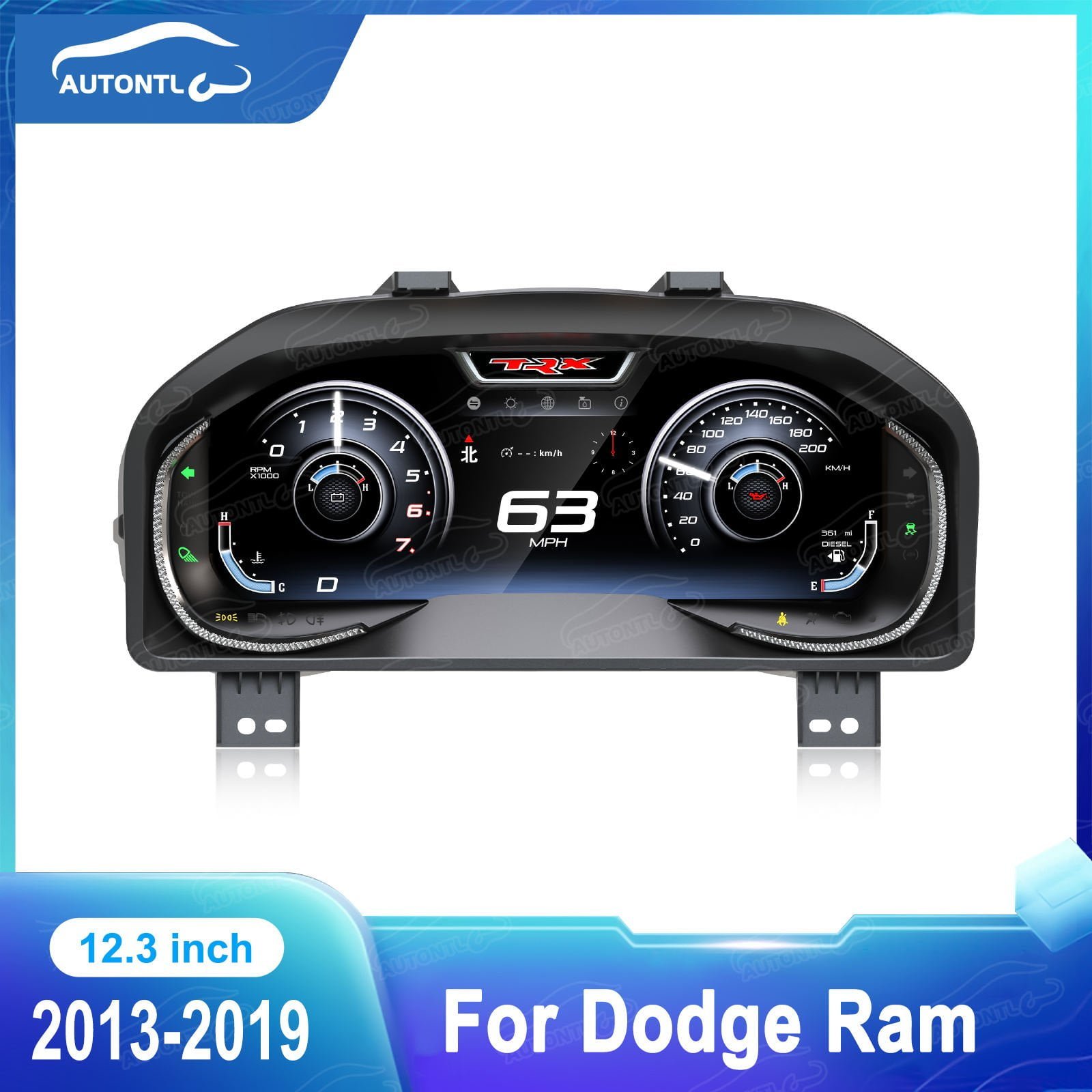 Digital Instrument Cluster for Dodge Ram 2013-2019 gallery image
