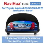 NaviHua New Design Car Digital Cluster Linux System Carplay Auto Speedometer LCD Dashboard for Toyota Alphard 20Series 30Series thumbnail