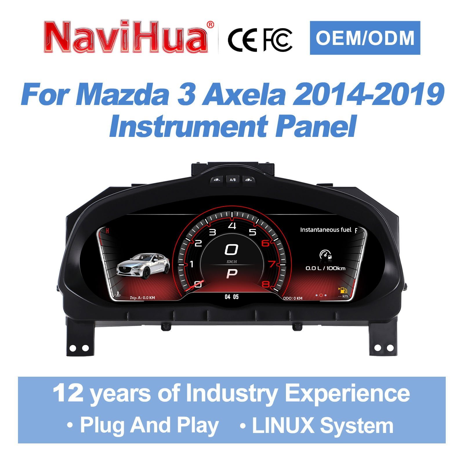Digital Instrument Cluster for Mazda 2014-2019 image 2