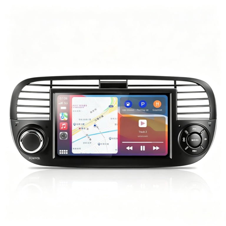Android Navigation Screen for  Fiat 500 2007-2015 year 7inch