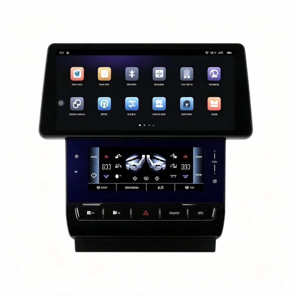 Android Navigation Screen For Maserati Quattroporte 2013-2015, 12″ + 6.9″ AC Screen